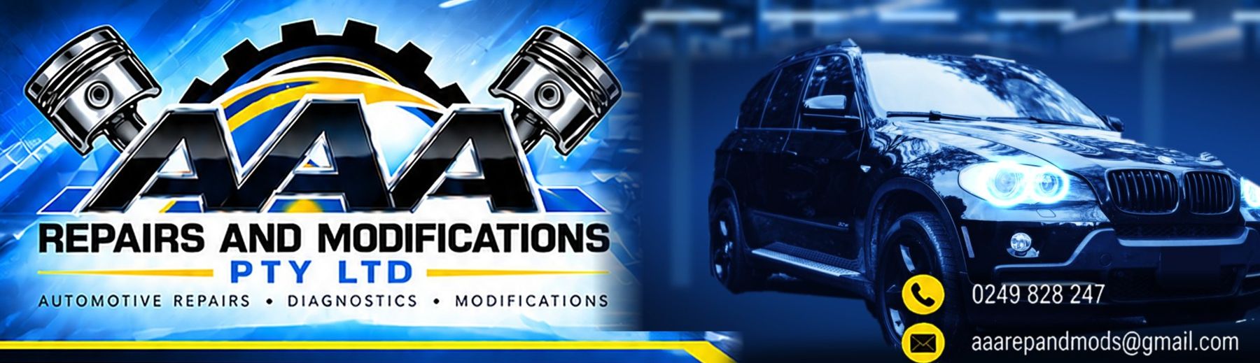 AAA Repairs and Modifications Pty Ltd. Automotive repairs, diagnostics, modifications. Phone 0249 828 247, aaarepandmods@gmail.com